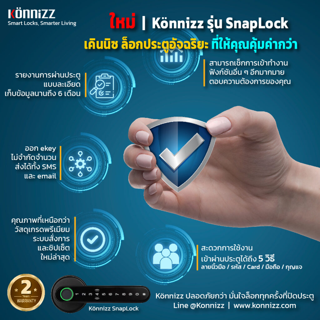 Konnizz เคินนิซ Digital Door Lock คุ้มค่าที่สุด