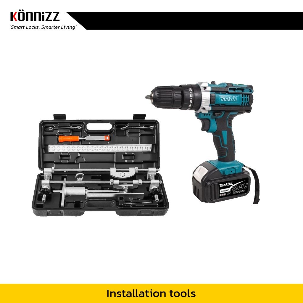 Konnizz เคินนิซ Digital Door Lock เครื่องมือช่างล็อคประตูดิจิตอล installation tools