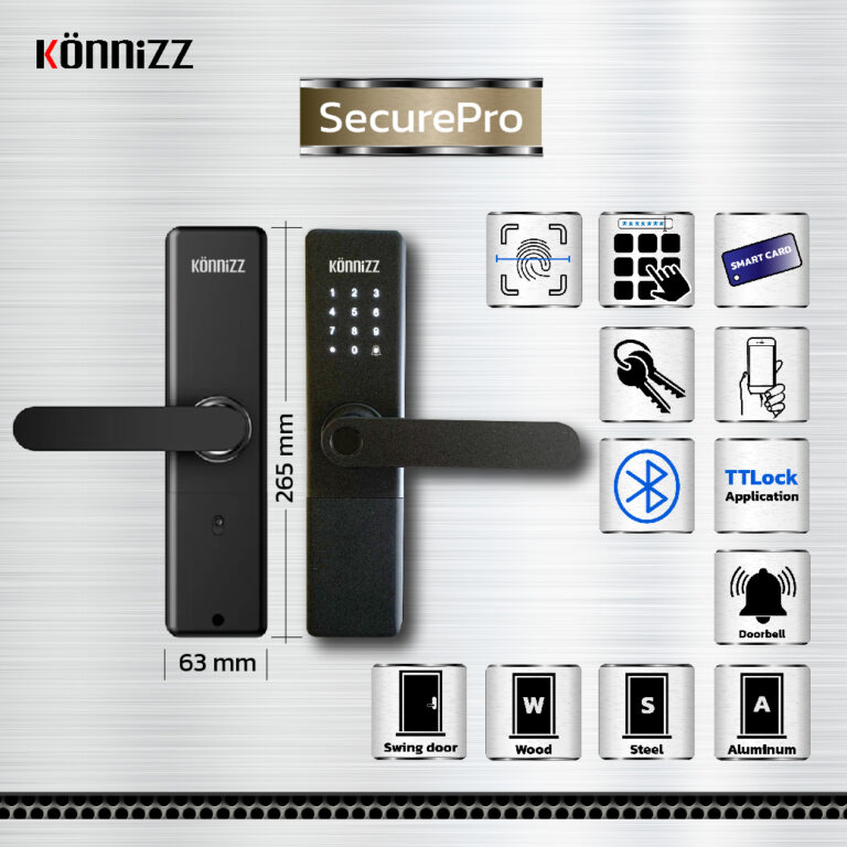 Konnizz เคินนิซ รุ่น Secure Pro Digital Door Lock ล็อคประตูดิจิตอลรุ่นใหม่ล่าสุด ราคาสุดคุ้ม